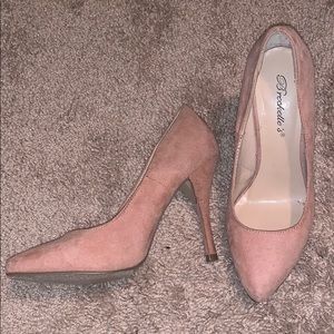 Size 6 Suede Pink Heels